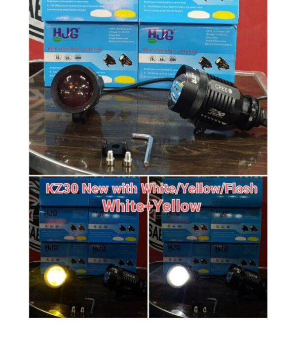 HJG CREE KZ30 Dual Color Yellow + White Light With Zoom Adjustment Lock