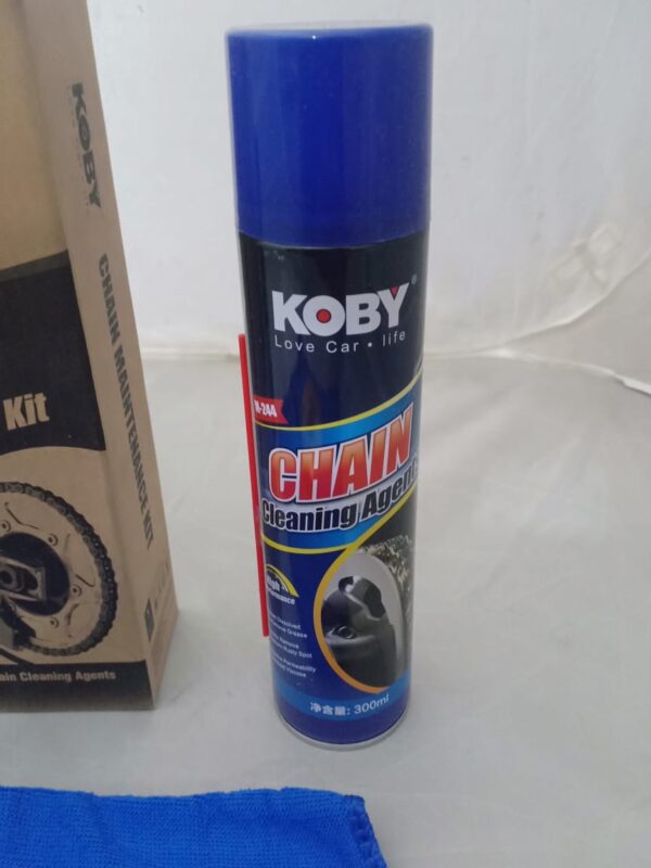 KOBY Chain Maintenance Kit Chain Cleaner Chain Lube Brush Cloth