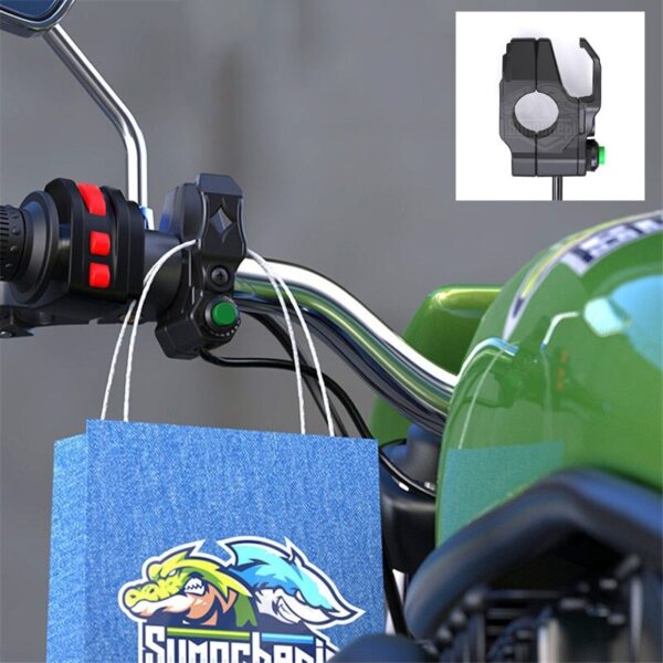 Motorcycle Handle Single ONOFF Push Button With shopping Bag Hanger