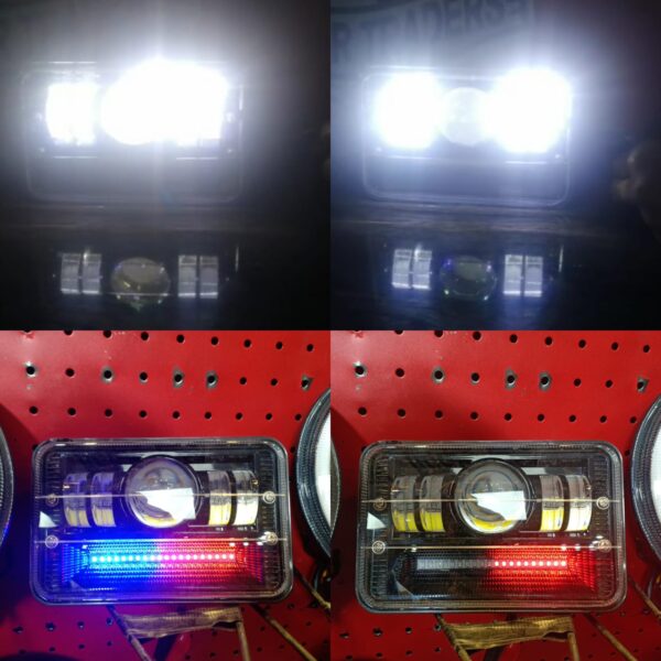 Projector LED Headlight With Police Light For Honda 125 & 70cc