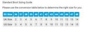 motorcycle boots shoes wolf adventure size chart