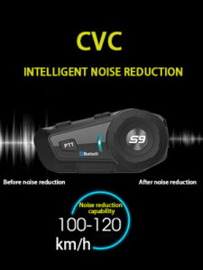 SCS S9 Motorcycle Helmet Bluetooth Headset 2000m 6 Riders Intercoms with CVC Noise Cancellation Call Music FM