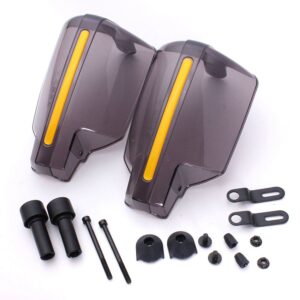 1Pair Universal Motorcycle Reflector Handguards Wind Cold Protector Hand guard Wind Guard Smokey - Black