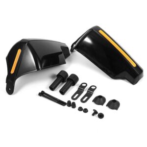 1Pair Universal Motorcycle Reflector Handguards Wind Cold Protector Handguard Wind Guard Smokey - Black
