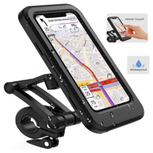 360 Adjustable Mobile Holder Magnetic 4-7 Inch Waterproof Case For Bike Motorcycle Handlebar