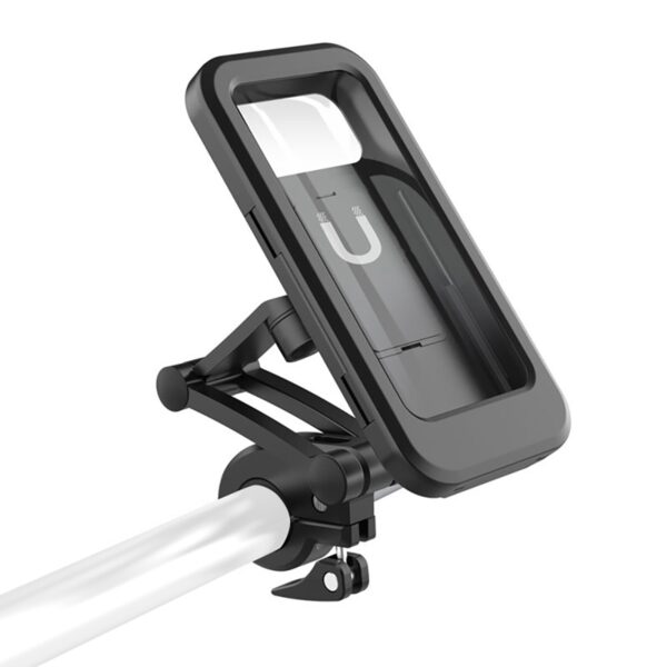 360 Adjustable Mobile Holder Magnetic 4-7 Inch Waterproof Case For Bike Motorcycle Handlebar