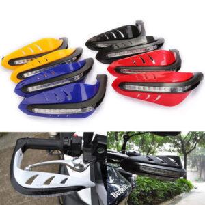 Universal Motorcycle Handguard With Indicators RED BLUE BLACK Hand Guards