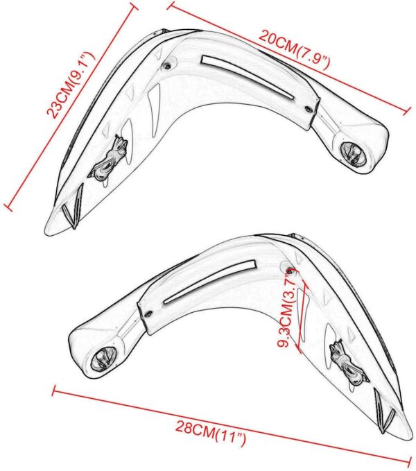 Universal Motorcycle Handguard With Indicators RED BLUE BLACK Hand Guards