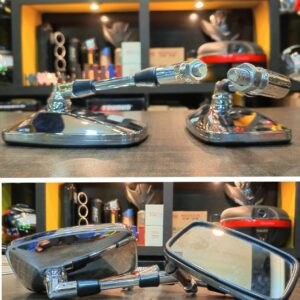 Motorcycle Square Shape Chrome Mirrors