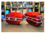 Motorcycle Side boxes with Metal Frame Pair Red & Black