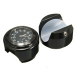Motorcycle handle Analogue Watch Chrome and Black