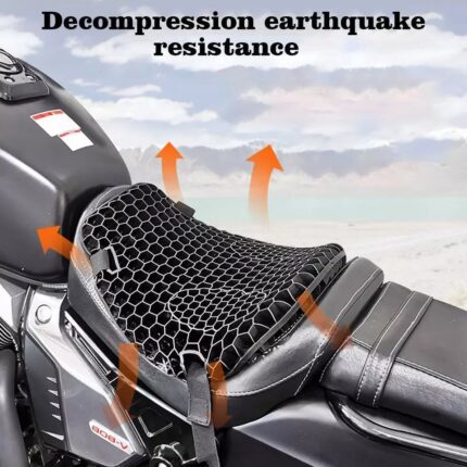 Gel Universal Honeycomb Motorcycle Seat Cushion Shock Absorber Relief massage Breathable Matt Pad Accessories