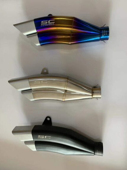 Dual Pipe SC Project Slip-On Exhaust for 200cc and Above Bikes