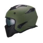 FASEED FS-726 X Detachable Skull Mask Street Fighter Army Green Motorcycle Helmet