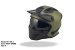 FASEED FS-726 X Detachable Skull Mask Street Fighter Army Green Motorcycle Helmet