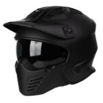 FASEED FS-726 X Skull Street Fighter Matt Black Motorcycle Helmet