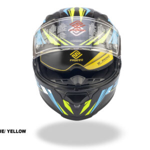 FASEED FS-817 BXH BLUE YELLOW Full Face Dual Visor Pinlock Ready Motorcycle Helmet