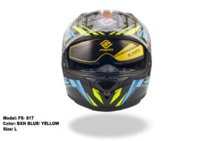 FASEED FS-817 BXH BLUE YELLOW Full Face Dual Visor Pinlock Ready Motorcycle Helmet