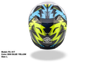 FASEED FS-817 BXH BLUE YELLOW Full Face Dual Visor Pinlock Ready Motorcycle Helmet