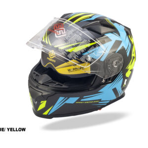 FASEED FS-817 BXH BLUE YELLOW Full Face Dual Visor Pinlock Ready Motorcycle Helmet