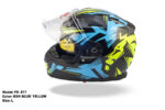 FASEED FS-817 BXH BLUE YELLOW Full Face Dual Visor Pinlock Ready Motorcycle Helmet