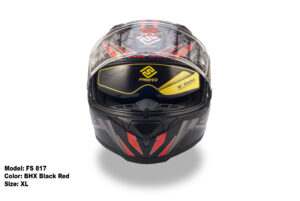 FASEED FS-817 Black Red Full Face Dual Visor Pinlock Ready Motorcycle Helmet