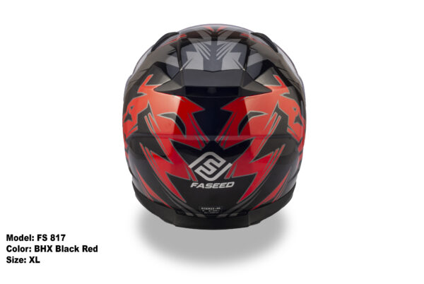 FASEED FS-817 Black Red Full Face Dual Visor Pinlock Ready Motorcycle Helmet