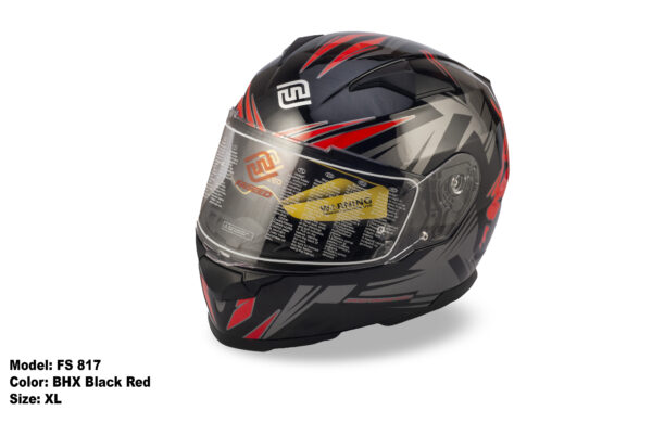 FASEED FS-817 Black Red Full Face Dual Visor Pinlock Ready Motorcycle Helmet