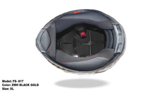 FASEED FS-817 ZMH BLACK GOLD Full Face Dual Visor Pinlock Ready Motorcycle Helmet
