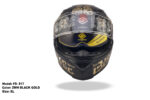 FASEED FS-817 ZMH BLACK GOLD Full Face Dual Visor Pinlock Ready Motorcycle Helmet