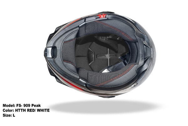 FASEED FS-909 Matt Black White Red Adventure Modular Helmet Dual Lens Built-in Visor With Motocross Peak & Pinlock INCLUDED