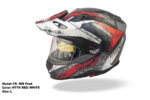 FASEED FS-909 Matt Black White Red Adventure Modular Helmet Dual Lens Built-in Visor With Motocross Peak & Pinlock INCLUDED