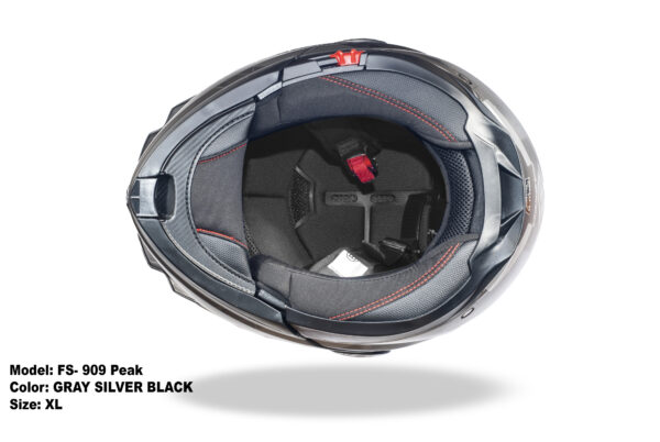 FASEED FS-909 Matt Grey Silver Black Adventure Modular Helmet Dual Lens Built-in Visor With Motocross Peak & Pinlock INCLUDED