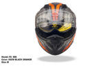 FASEED FS-909 Without Peak XSZM BLACK ORANGE Modular Helmet Dual Lens Built-in Visor With Motocross Pinlock INCLUDED