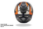 FASEED FS-909 Without Peak XSZM BLACK ORANGE Modular Helmet Dual Lens Built-in Visor With Motocross Pinlock INCLUDED