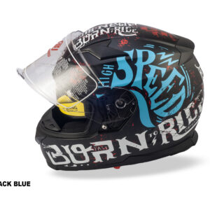 FASEED FX-817 FS-817 ZHM Matt Black Blue Full Face Dual Visor Pinlock Ready Motorcycle Helmet