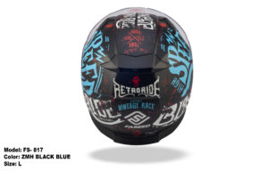 FASEED FX-817 FS-817 ZHM Matt Black Blue Full Face Dual Visor Pinlock Ready Motorcycle Helmet