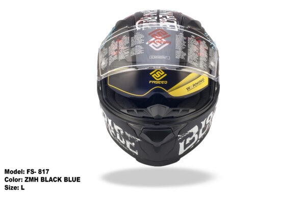 FASEED FX-817 FS-817 ZHM Matt Black Blue Full Face Dual Visor Pinlock Ready Motorcycle Helmet