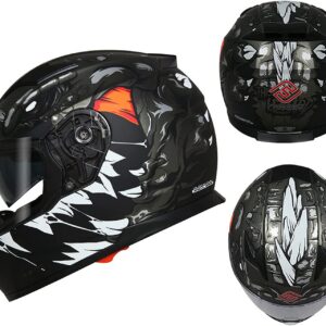 FASEED FX-817 Godzilla Titanium Full Face Dual Visor Pinlock Ready Motorcycle Helmet