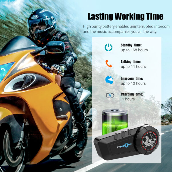 FreedConn KyPro Helmet Bluetooth Intercom Dervice With Music Sharing