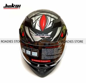 JIEKAI JK-316 JAW Matt Red Black Full Face Dual Visor Helmet DOT CERTIFIED