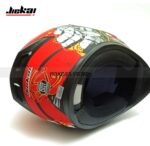 JIEKAI JK-316 JAW Matt Red Black Full Face Dual Visor Helmet DOT CERTIFIED