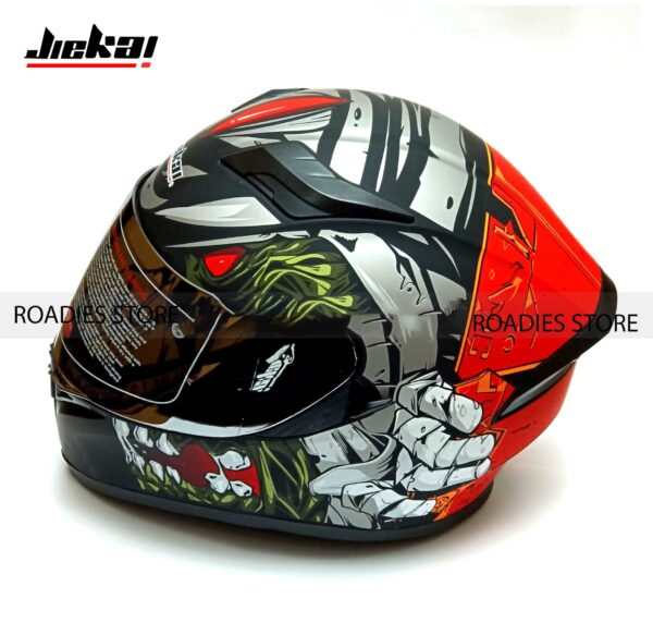JIEKAI JK-316 JAW Matt Red Black Green Full Face Dual Visor Helmet DOT CERTIFIED
