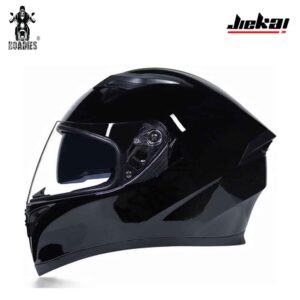 JIEKAI JK-316 Shine Black Full Face Dual Visor Helmet DOT CERTIFIED