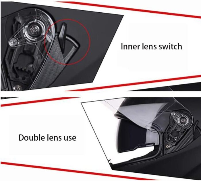 JIEKAI JK-316 Zombie Full Face Dual Visor Helmet DOT CERTIFIED