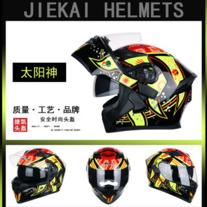 JIEKAI JK-902 Art Uplift Dual Visor Helmet DOT