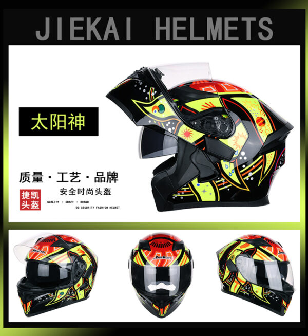 JIEKAI JK-902 Art Uplift Dual Visor Helmet DOT