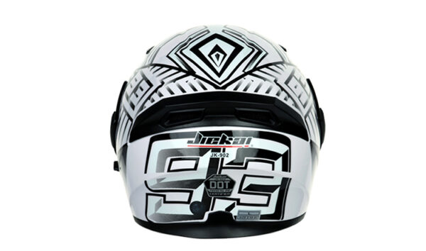 JIEKAI JK-902 Q7-93 White Black Uplift Dual Visor Helmet DOT