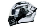 JIEKAI JK-902 Q7-93 White Black Uplift Dual Visor Helmet DOT