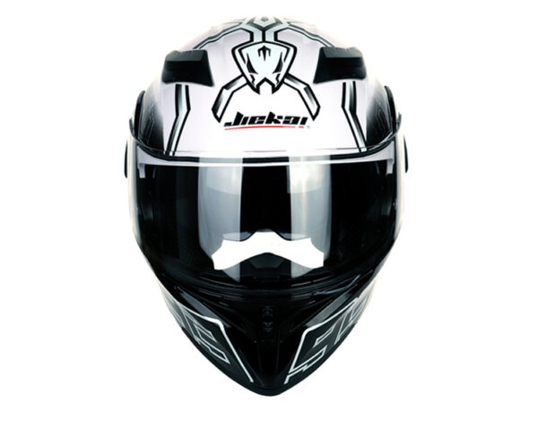 JIEKAI JK-902 Q7-93 White Black Uplift Dual Visor Helmet DOT